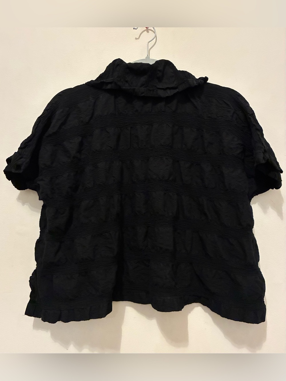 VTG Issey Miyake Cauliflower Pleated Boxy Short-Sleeve Button Shirt One Size - Picture 2 of 9